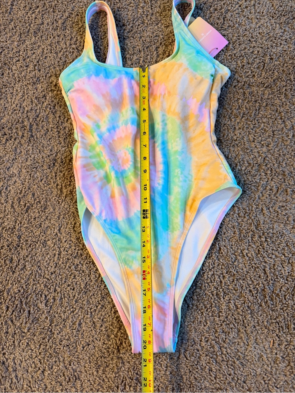 Stoney Clover Lane Pastel Tie-Dye One-Piece Swim - Pink, Blue, Yellow, Green